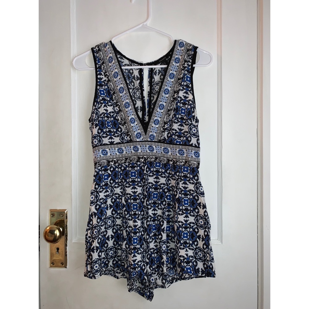 Blue, White, and Black Romper from Forever 21.